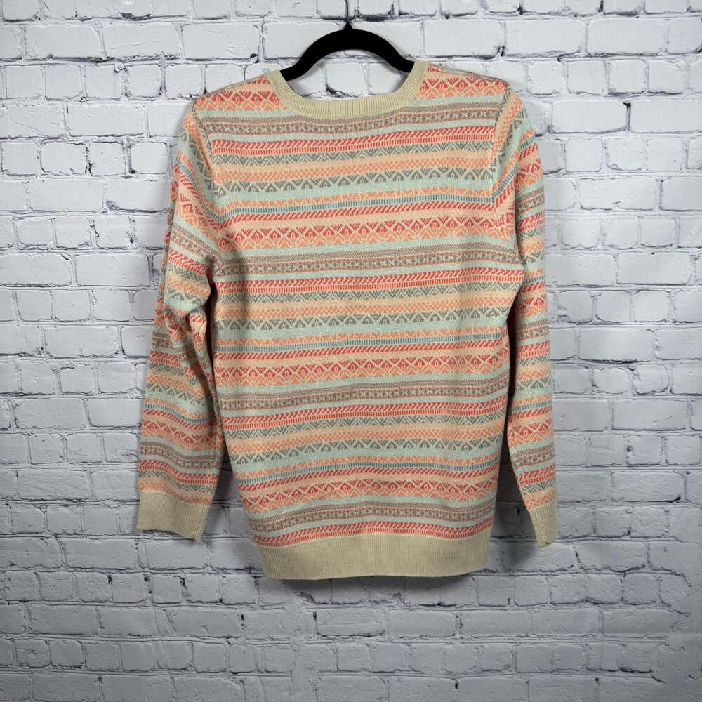 Croft & Barrow womens M sweater Cardigan multi color button up scoop neck - Picture 3 of 7